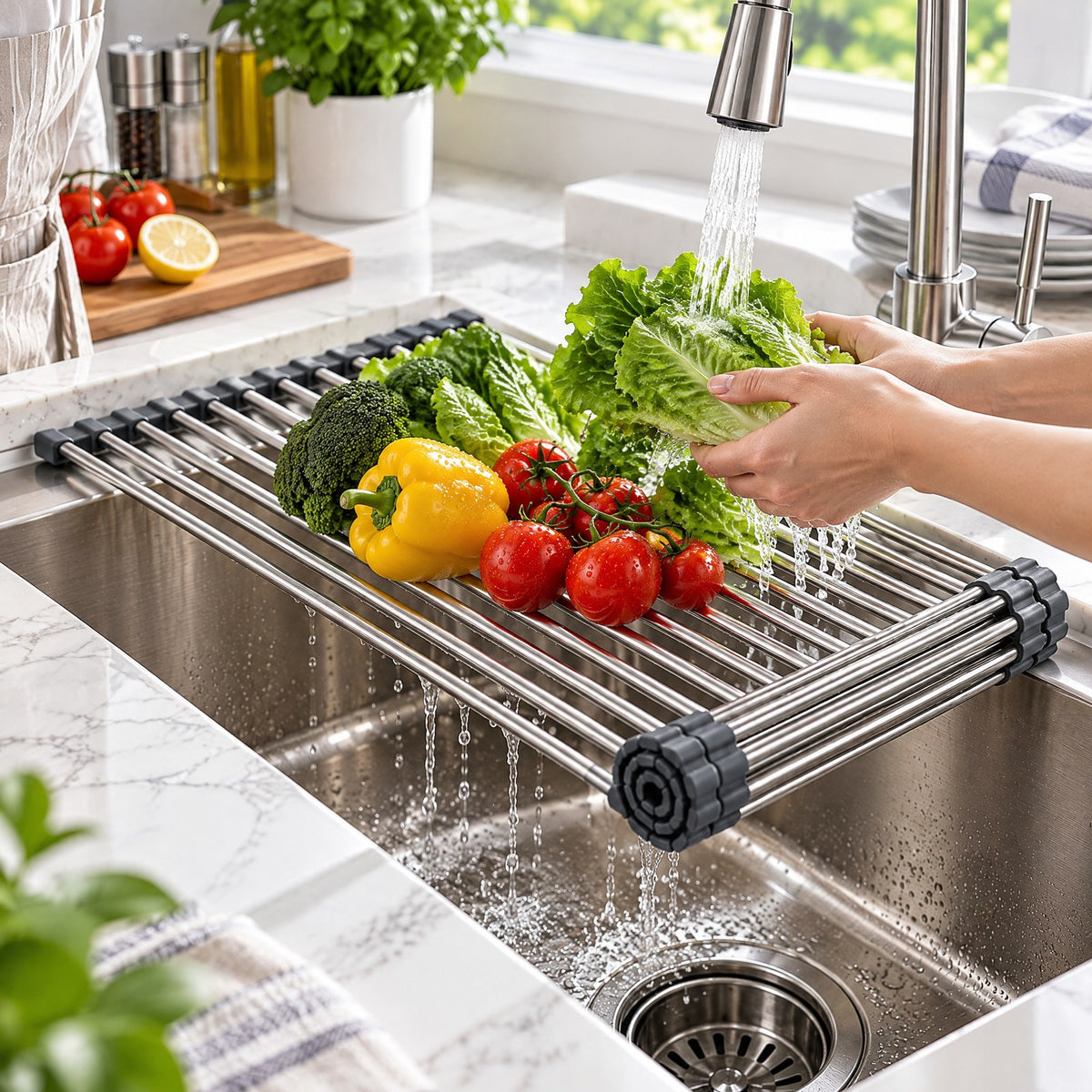 lorevixaai Roll-Up Sink Drying Rack — product image 4
