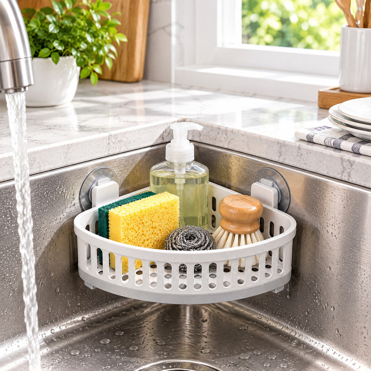 lorevixaai Sink Corner Storage Rack — product image 3