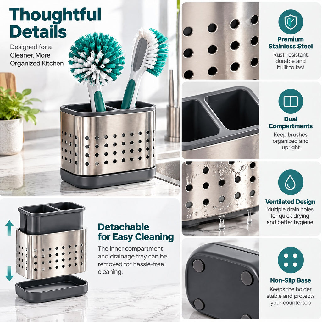 lorevixaai Dish Brush Holder — product image 3