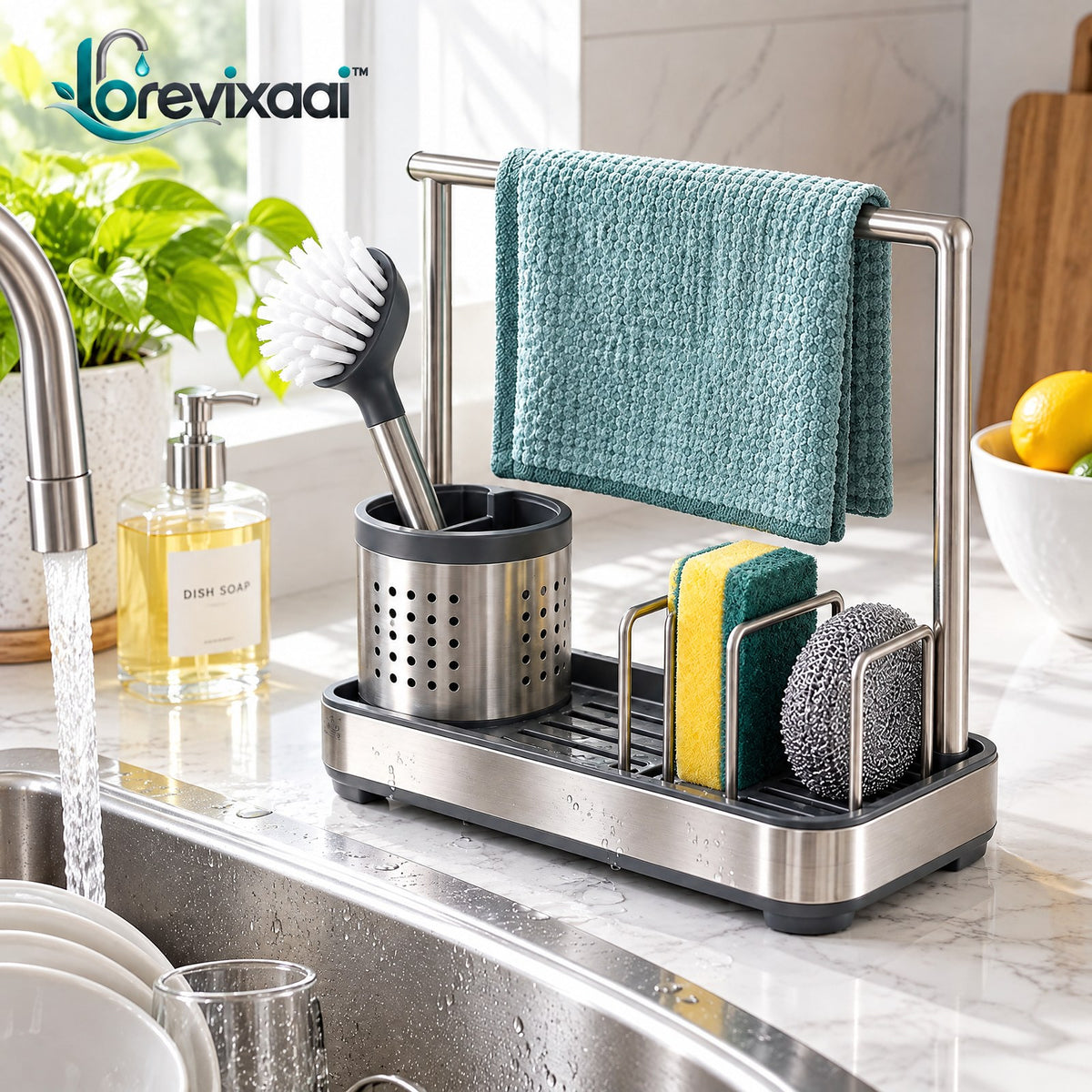 lorevixaai Sink Brush & Cloth Drying Station — product image 3