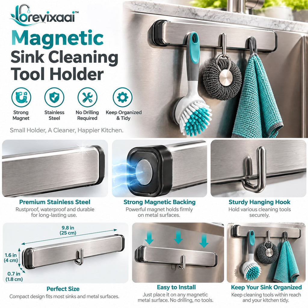 lorevixaai Magnetic Sink Cleaning Tool Holder — product image 4