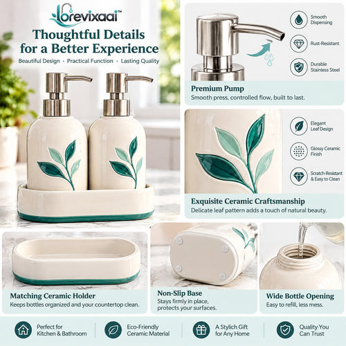 lorevixaai Ceramic Soap Bottle Holder — product image 2