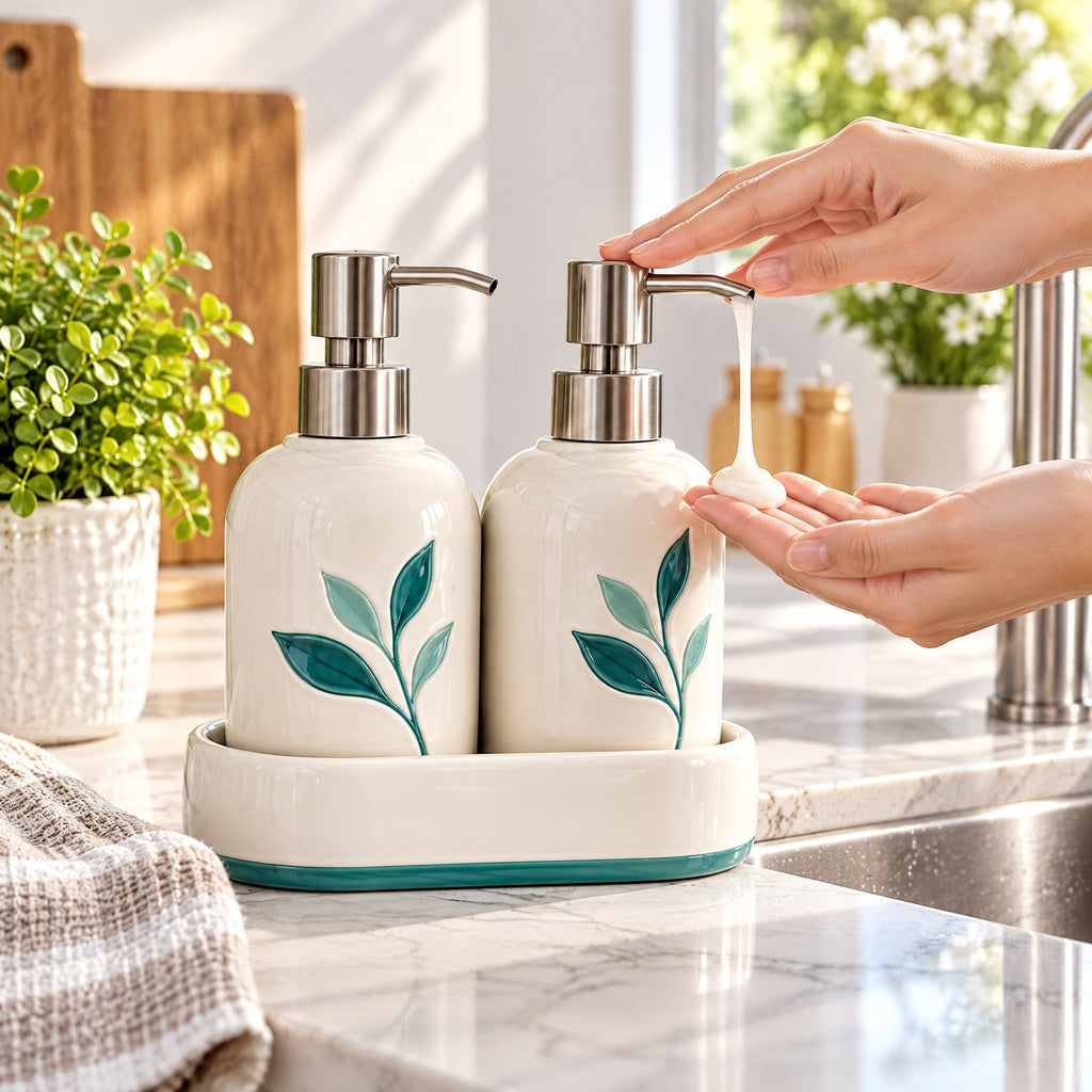 lorevixaai Ceramic Soap Bottle Holder — product image 3