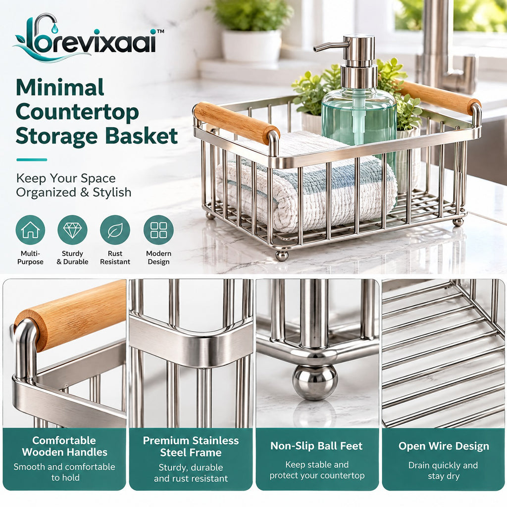 lorevixaai Minimal Countertop Storage Basket — product image 4